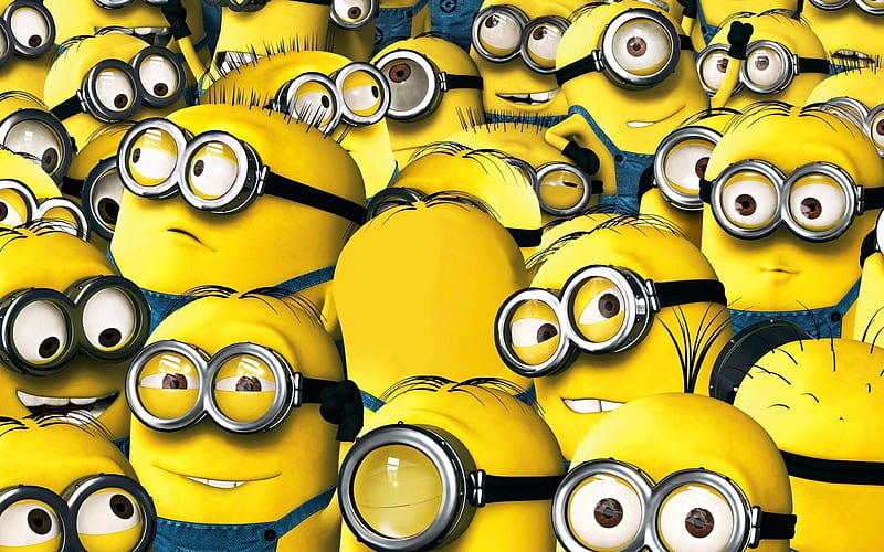 Minions, characters, Despicable Me, HD wallpaper