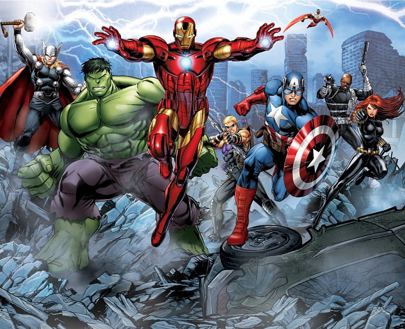 Avengers Assemble, hulk, ironman, the avengers, thor, HD wallpaper