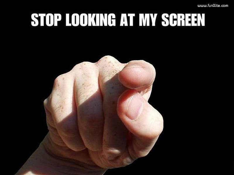 Stop Looking at My Screen, pointing, demand, stop, black, finger, quit, HD wallpaper