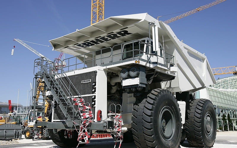 Liebherr T282B, mining truck, big truck, German trucks, HD wallpaper