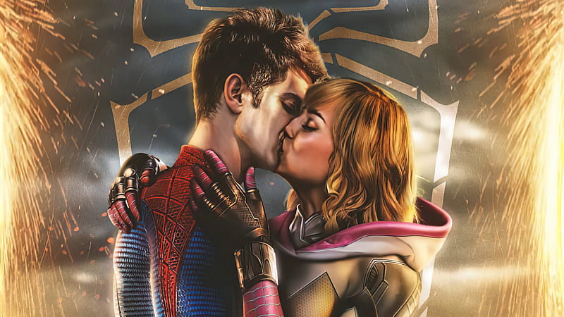 Spiderman And Gwen Stacy Kissing, spiderman, gwen-stacy, superheroes,  kissing, HD wallpaper | Peakpx
