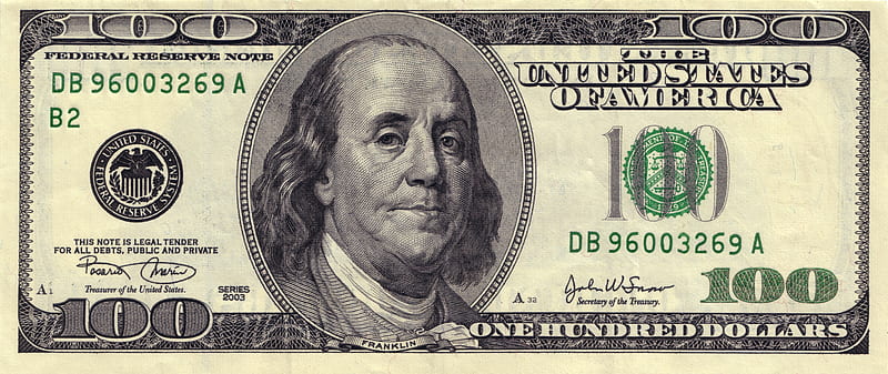 1oo dollars, money, 100, green, dollars, HD wallpaper