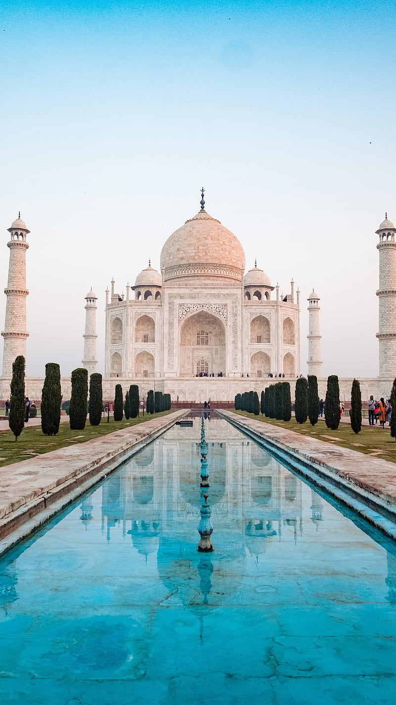 Taj Mahal Agra, taj mahal, india, landscape, travel, world, HD phone wallpaper