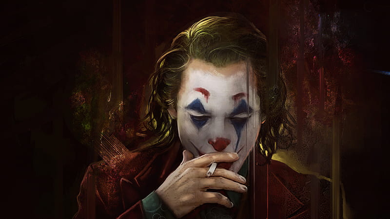Joker Smoker , joker-movie, joker, superheroes, supervillain, HD wallpaper