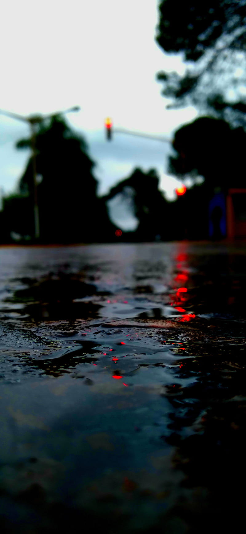 Calles plena lluvia , calle, rain, reflejo, red, sadness, HD phone wallpaper