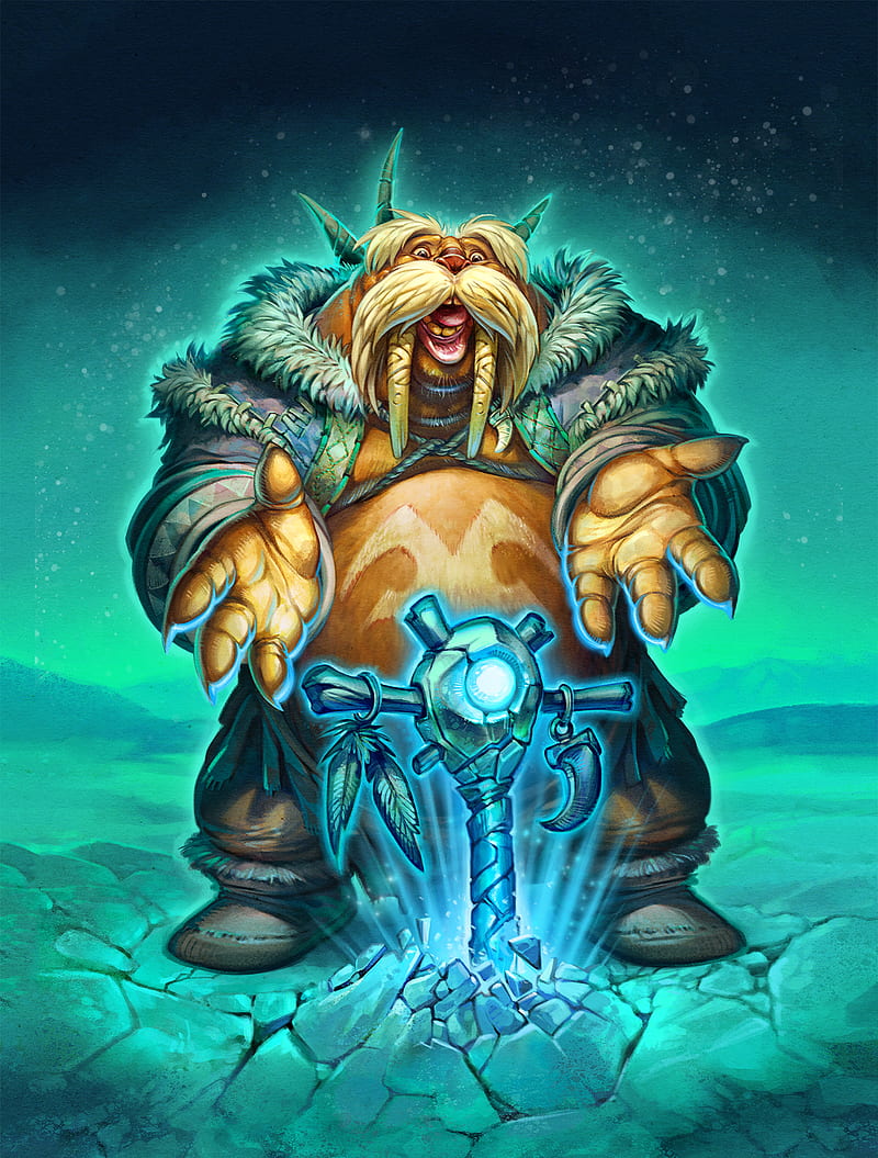 Hearthstone: Heroes of Warcraft, Blizzard Entertainment, PC gaming, fantasy art, cyan, turquoise, HD phone wallpaper