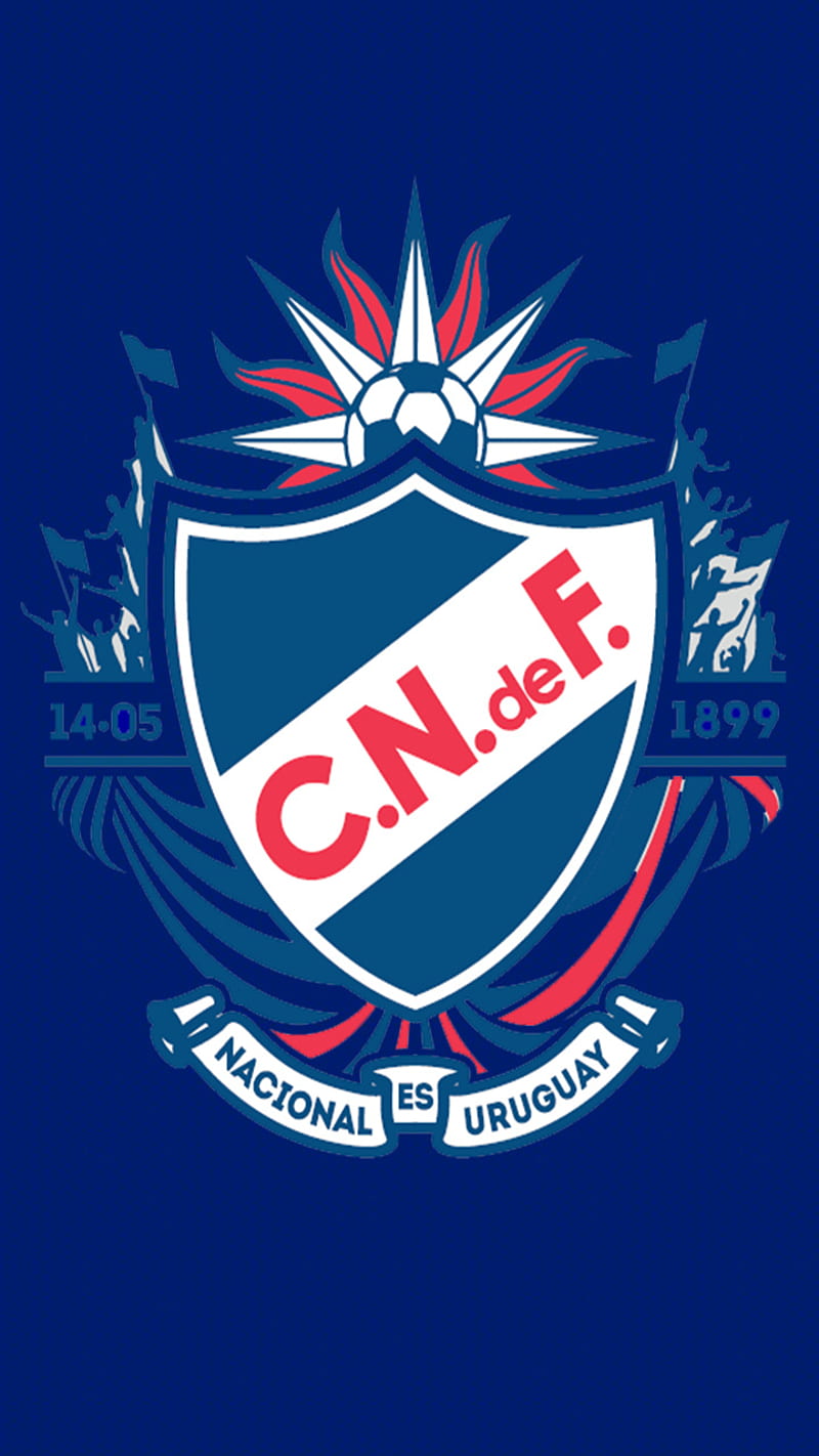 Club Nacional de Football Uruguayan football club, silk texture, logo,  emblem, HD wallpaper