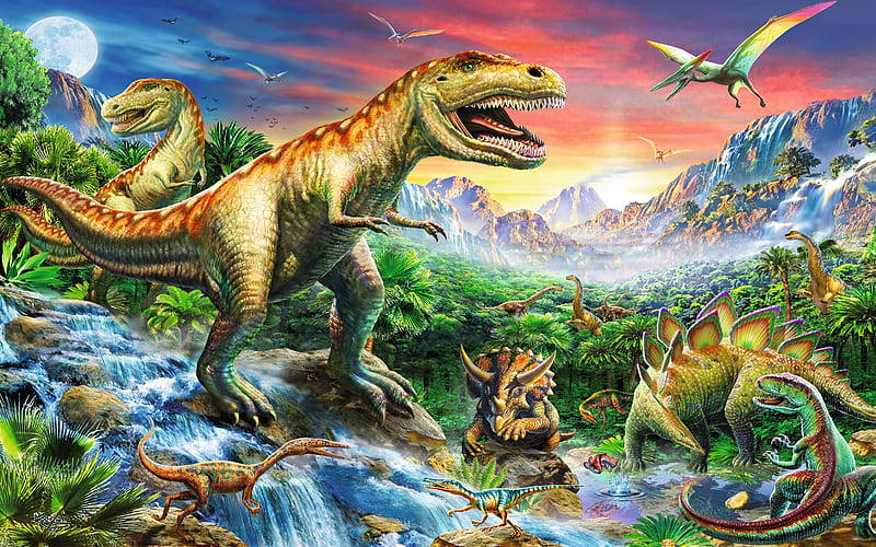 Dinosaurs, Dino, Tiere, Wasser, Deutschland, HD wallpaper