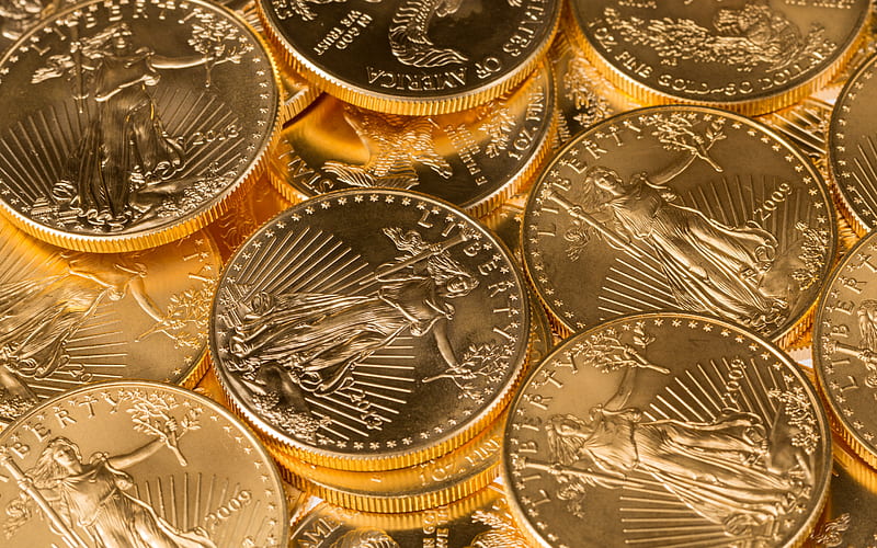 coins texture, American cents, coins, money background, finance concepts, HD wallpaper