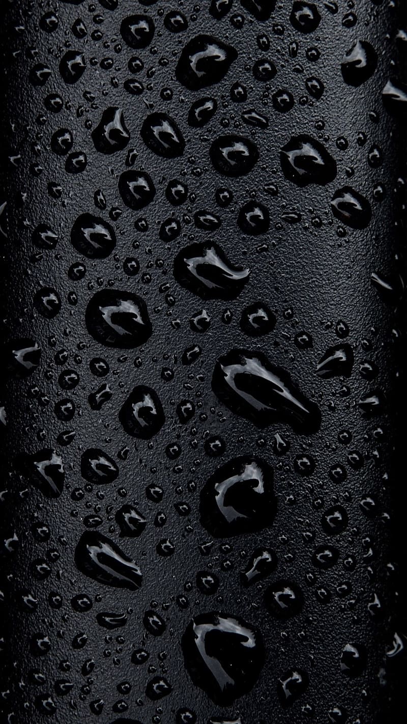 Black Screen Water Drops, black screen, water drops, HD phone wallpaper