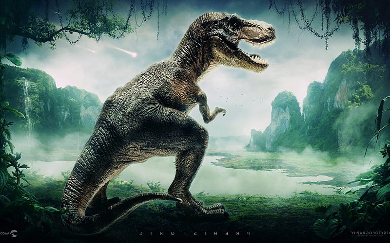 Dino History, dinosaur, creative, HD wallpaper