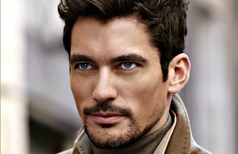 David Gandy, male, model, handsome, man, blue eyes, HD wallpaper