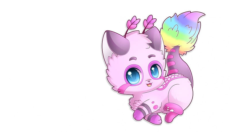 Premium Vector  Vector pink kitten on a blue background vector  illustration in anime style colorful illustration of a cat cat day
