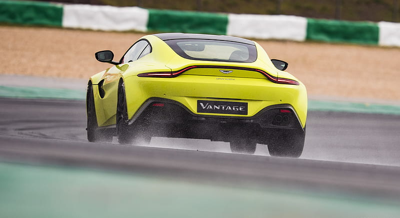 2019 Aston Martin Vantage (Lime Essence) - Rear , car, HD wallpaper