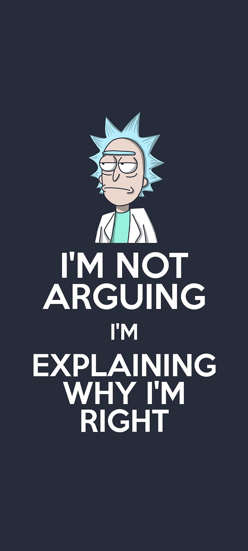 Rick Not Arguing, keep calm, not arguing, rick and morty, HD phone wallpaper