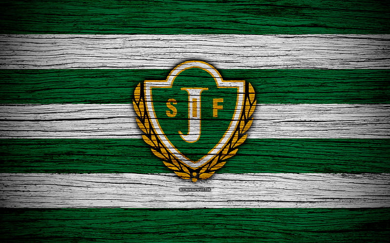 Jonkopings FC Allsvenskan, soccer, football club, Sweden, Jonkopings, emblem, wooden texture, FC Jonkopings, HD wallpaper