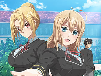 long hair, blonde, anime, anime girls, Anime screenshot, Otome Game Sekai wa  Mob ni Kibishii Sekai desu, Olivia (Otome Game Sekai), digital art