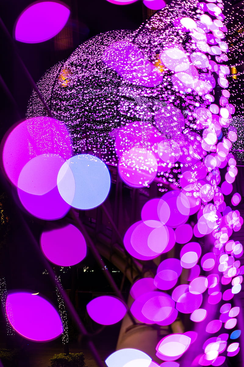 glare, bokeh, purple, circles, HD phone wallpaper