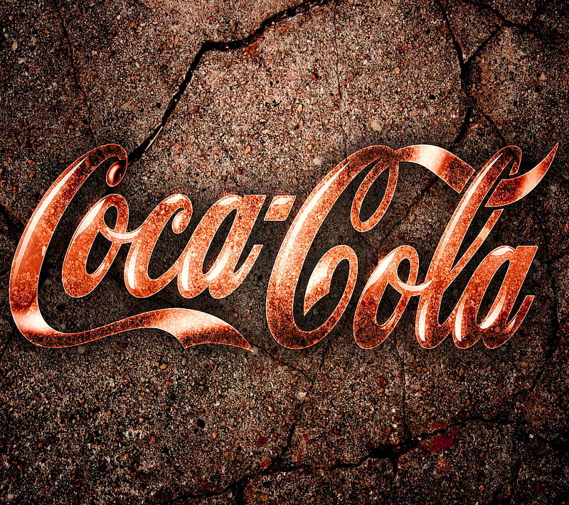 Coca Cola, grungy colorful logo, text, HD wallpaper