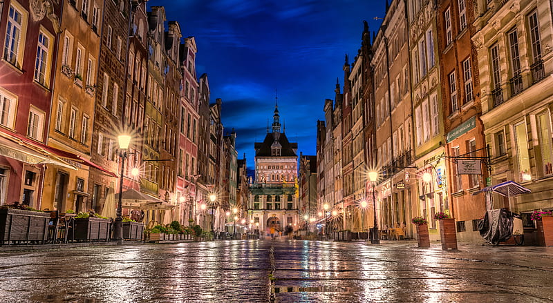 Towns, Gdansk, Poland, HD wallpaper
