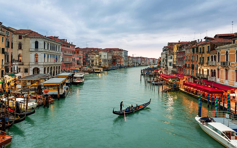 Grand Canal in Venice, Italy, architecture, grand canal, cityscape, venice, italy, HD wallpaper