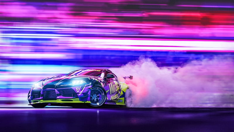 Amazing Drift Car Artwork In 1366x768 Resolution