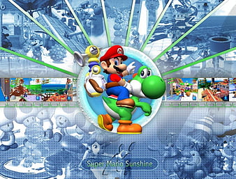 Super Mario Sunshine Super Mario Bros GameCube Wii Super Mario Sunshine super  Mario Bros nintendo computer Wallpaper png  PNGWing