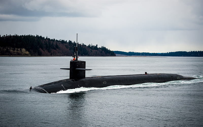 USS Kentucky, SSBN-737, ballistic missile submarine, Ohio-class, warship, US Navy, USA, HD wallpaper