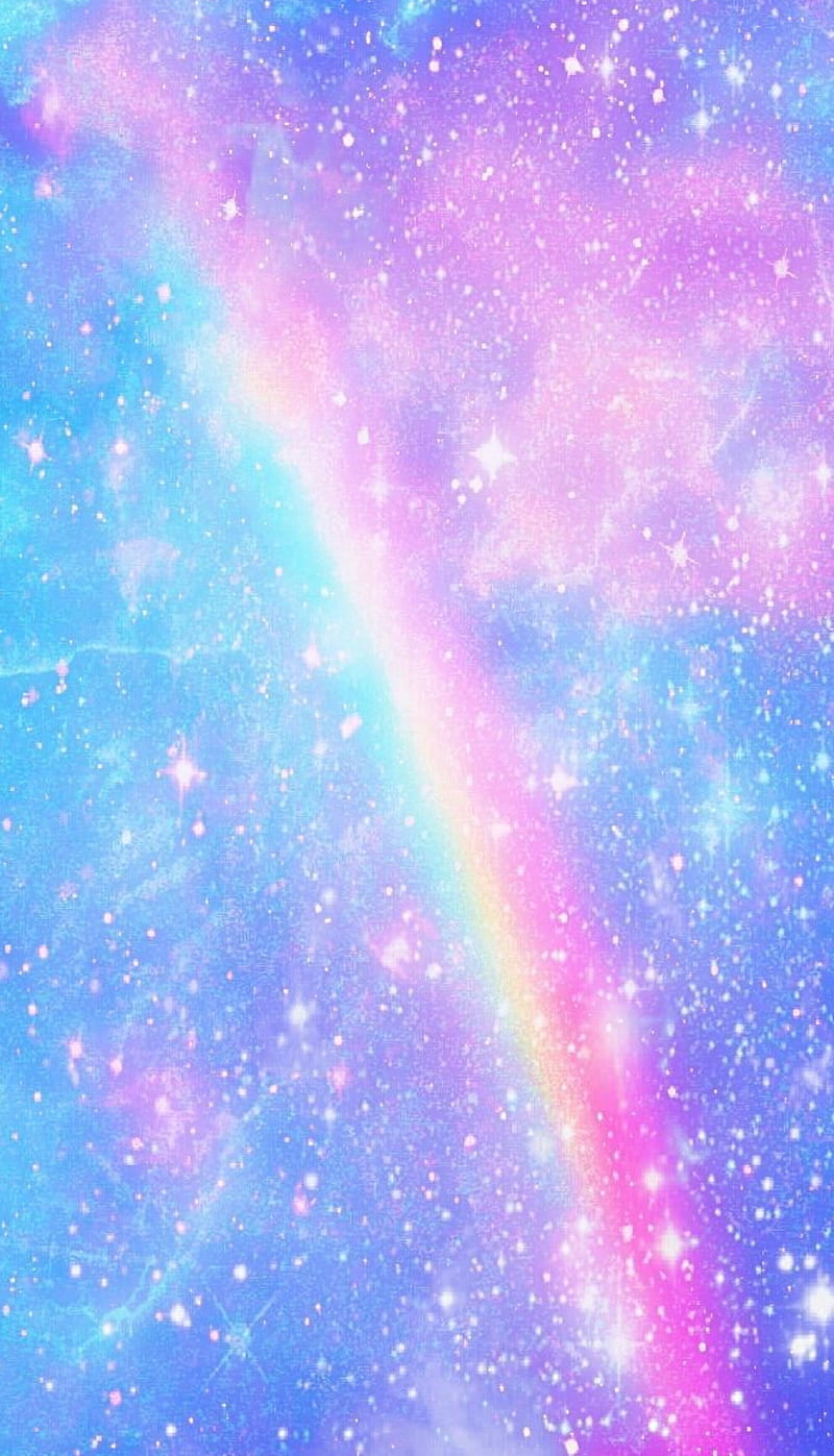 Rainbow in a Galaxy, nebula, sky, star, stars, universe, HD phone wallpaper