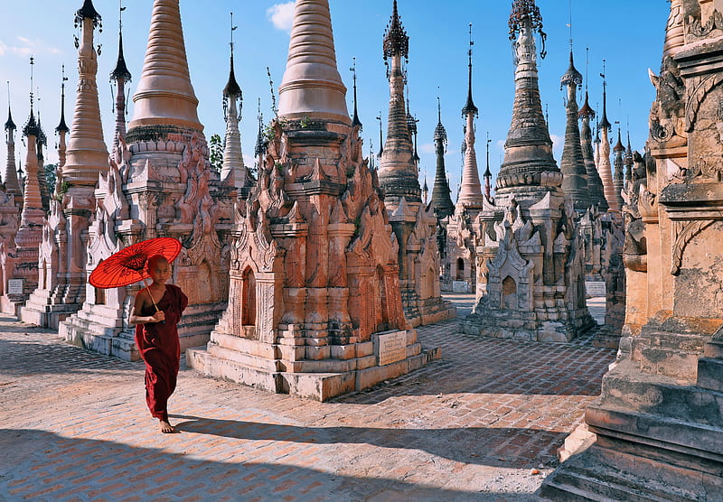 Religious, Pagoda, Myanmar, Kakku pagodas, HD wallpaper