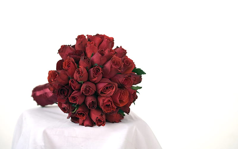 wedding flower, table, red, nice, bouquet, HD wallpaper