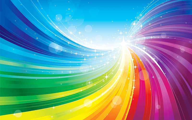 Rainbow Vector, colors, rainbow, abstract, vector, HD wallpaper