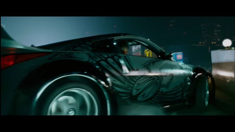 D.K's car from fast fourious tokyo drift, racing, black, speed, the need, HD wallpaper