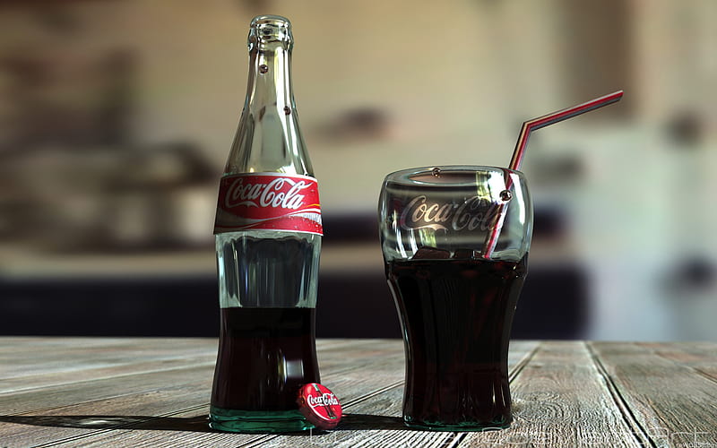 Coca-Cola, drink, brands, graphy, HD wallpaper