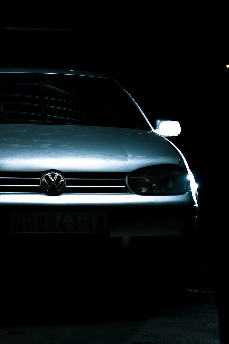 VW Golf mk4 2001, black, car, carros, charger, dodge, logo, muscle, old, quattro, white, HD phone wallpaper