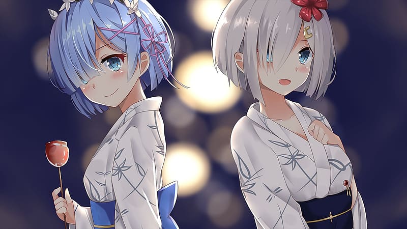 Anime, Crossover, Kantai Collection, Hamakaze (Kancolle), Re:zero Starting Life In Another World, Rem (Re:zero), HD wallpaper