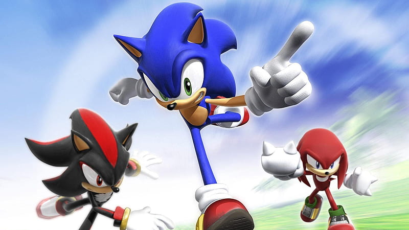 sonic the hedgehog, amy rose, and shadow the hedgehog (sonic