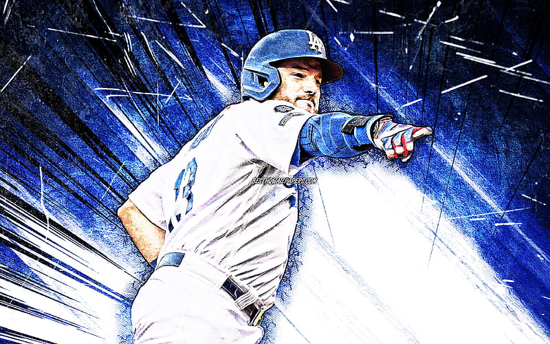 Download Los Angeles Dodgers' Max Muncy in Action Wallpaper