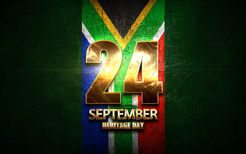 Heritage Day, September 24, golden signs, South African national holidays, South Africa Public Holidays, South Africa, Africa, Heritage Day of South Africa, HD wallpaper