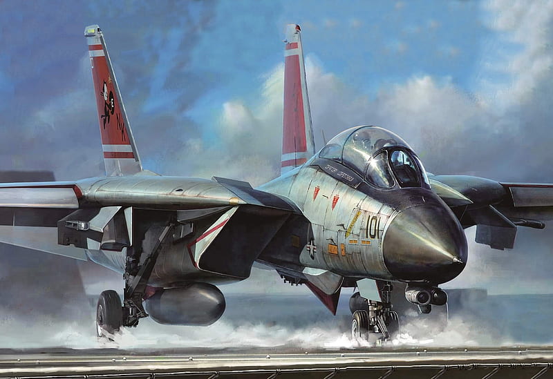 Jet Fighters, Grumman F-14 Tomcat, Jet Fighter, Aircraft, Warplane, HD wallpaper