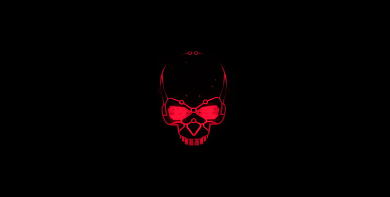Red Skull, red, glow, skull, dark, HD wallpaper | Peakpx