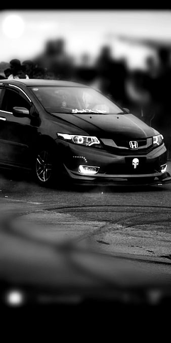 honda city black car