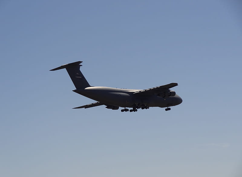 Go Wild Blue!, USAF, aircraft, cargo plane, C-5 Galaxy, HD wallpaper