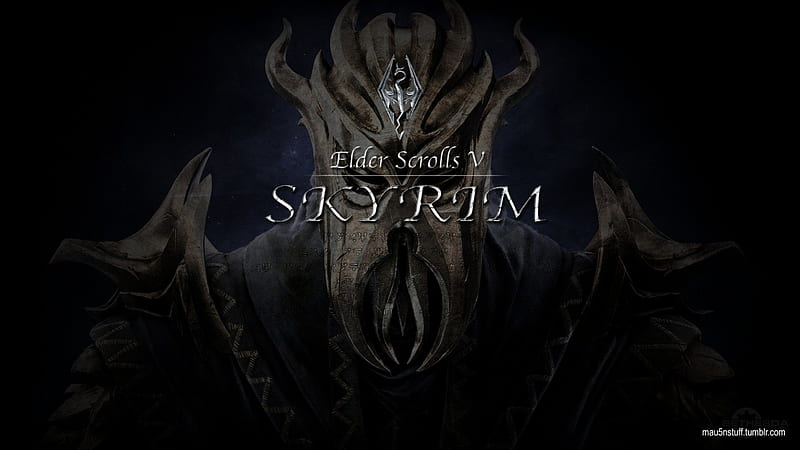 Skyrim: Dragonborn, elder scrolls, games, 1920x1080, esv, black, dragon, dragonborn, role play, rp, dark, skyrim, HD wallpaper