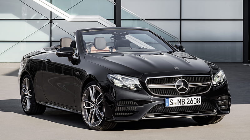 Mercedes-Benz, Mercedes-AMG E 53 Cabriolet, Black Car, Car, Convertible, Luxury Car, HD wallpaper