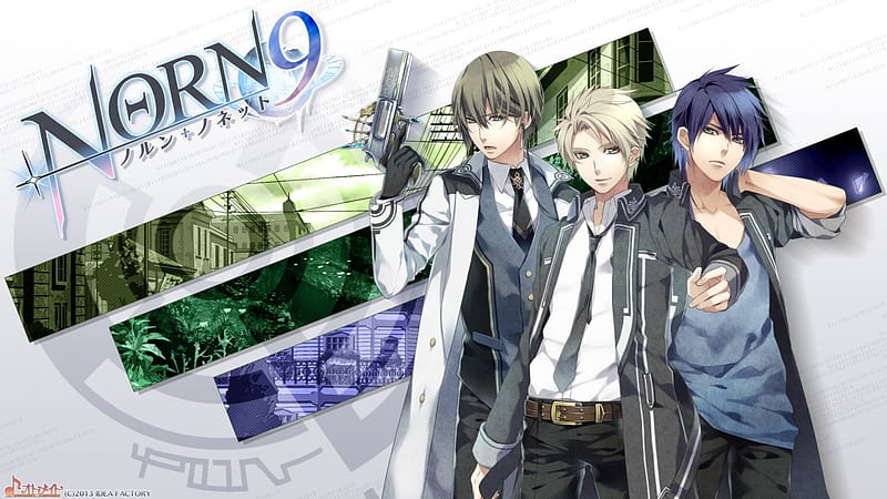 NORN 9, guy, tie, sweet, nice, group, anime, handsome, hot, necktie, team, male, lovely, sexy, short hair, coat, boy, cool, jacket, HD wallpaper