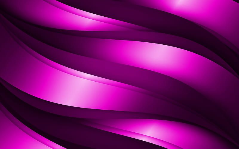 purple 3D waves, abstract waves patterns, waves backgrounds, 3D waves, purple wavy background, 3D waves textures, wavy textures, background with waves, HD wallpaper