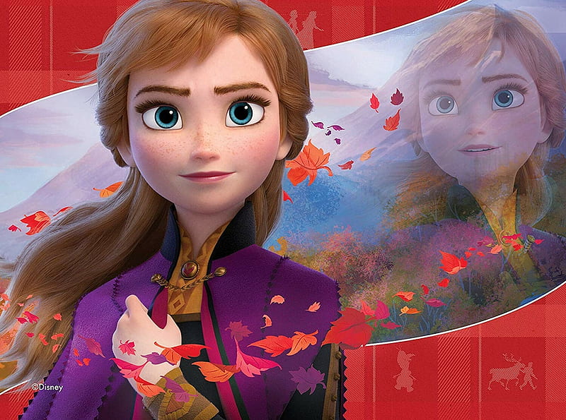 Frozen 2 2019, afis, movie, poster, autumn, frozen 2, disney, leaf, anna, girl, HD wallpaper