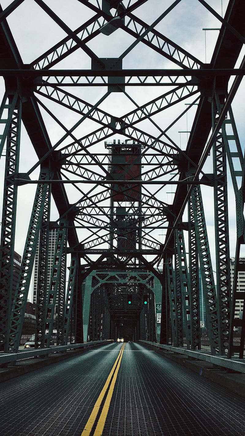 Metal Bridge , road, construction, structure, HD phone wallpaper