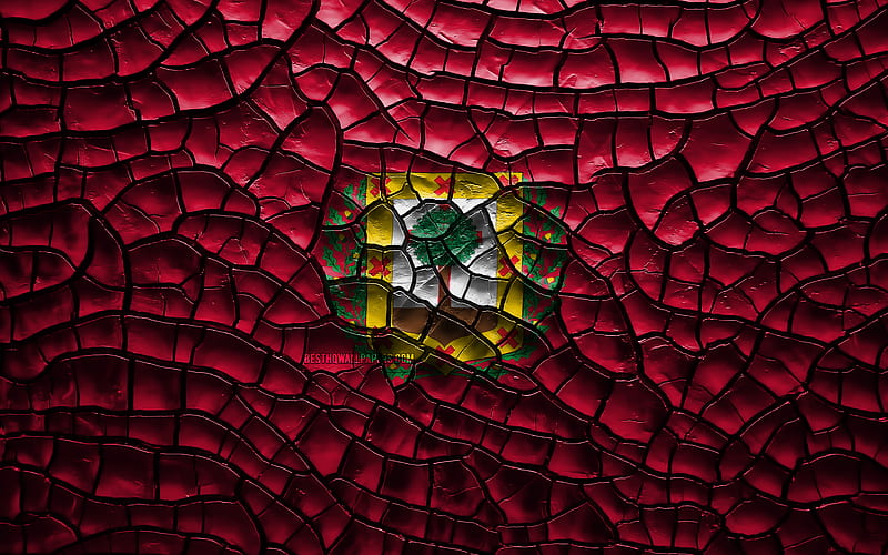 Flag of Biscay spanish provinces, cracked soil, Spain, Biscay flag, 3D art, Biscay, Provinces of Spain, administrative districts, Biscay 3D flag, Europe, HD wallpaper